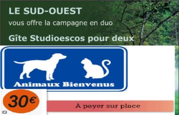 Gite Le Trefle Studioescos Extérieur photo